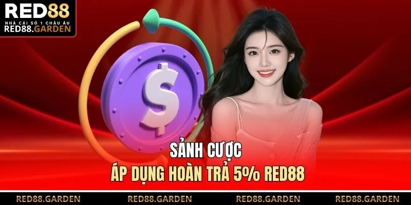 Sảnh cược áp dụng hoàn trả 5% Red88