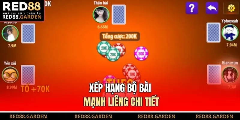 Xếp hạng bộ bài mạnh Liêng chi tiết